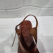 Handmade Moroccan Leather Sandals For Women – Brown Cross Strap Flat Sandals With Ankle Strap, Open Toe Boho Summer Walking Shoes, Gift