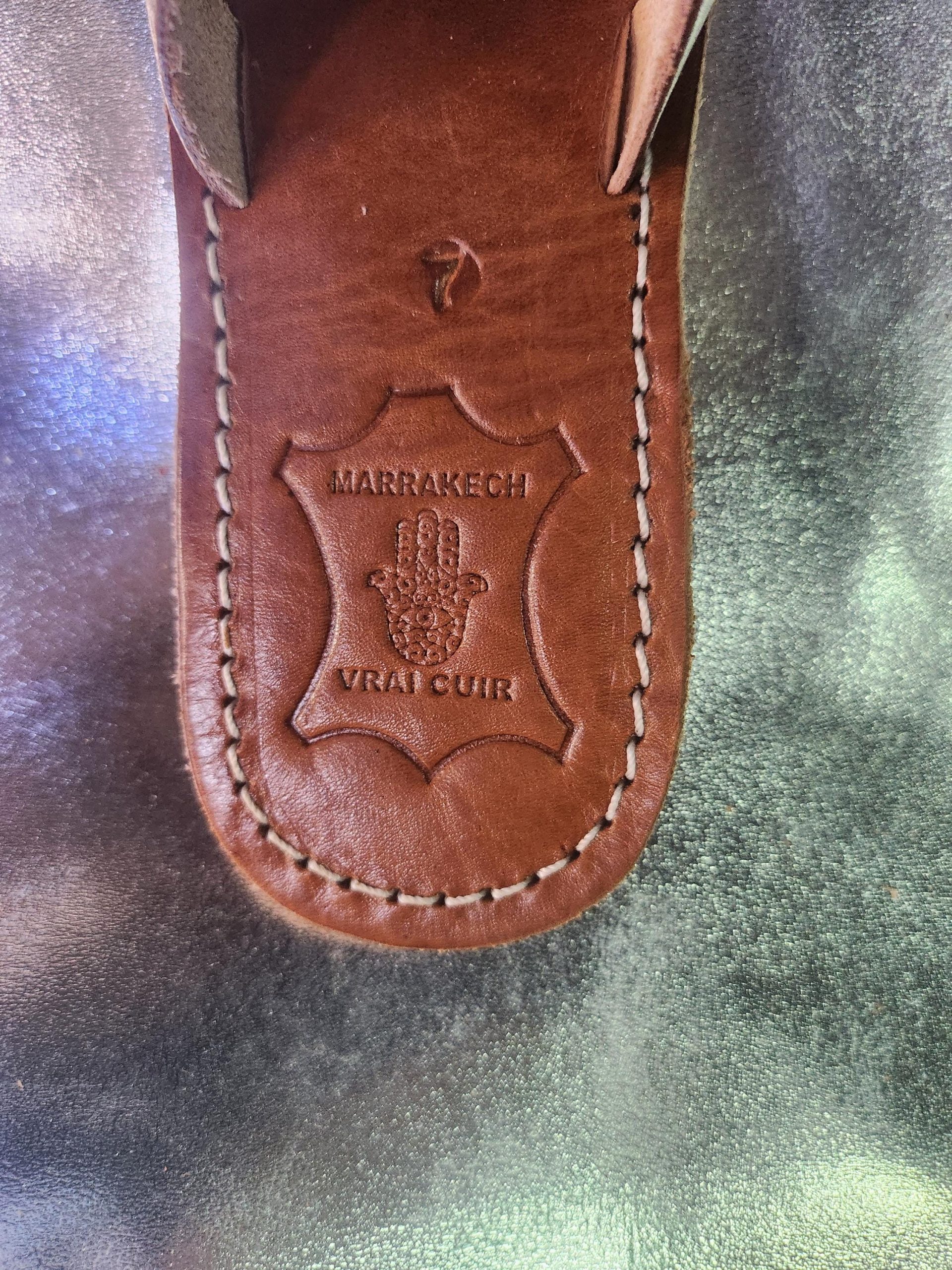 Handmade Moroccan Leather Sandals For Women – Brown Flat Shoes Gift