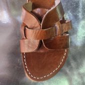Handmade Moroccan Leather Sandals For Women – Brown Flat Shoes Gift