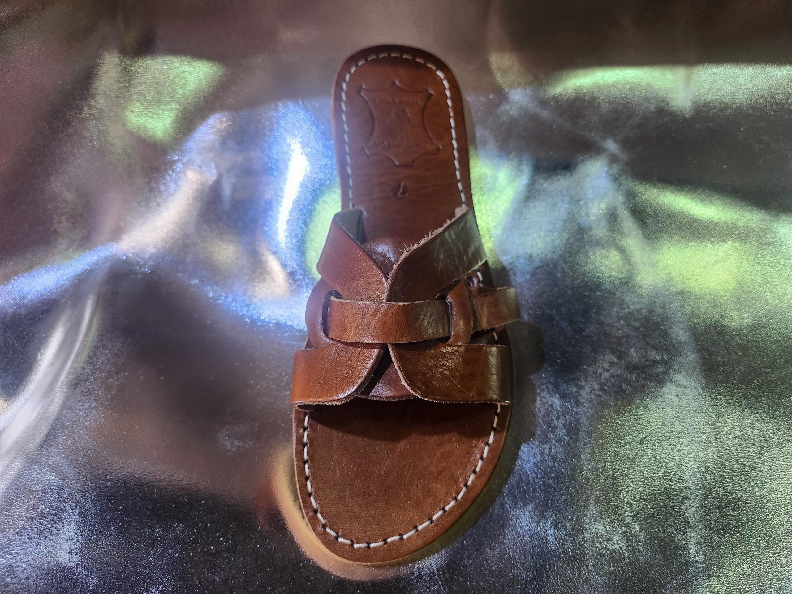 Handmade Moroccan Leather Sandals For Women – Brown Flat Shoes Gift