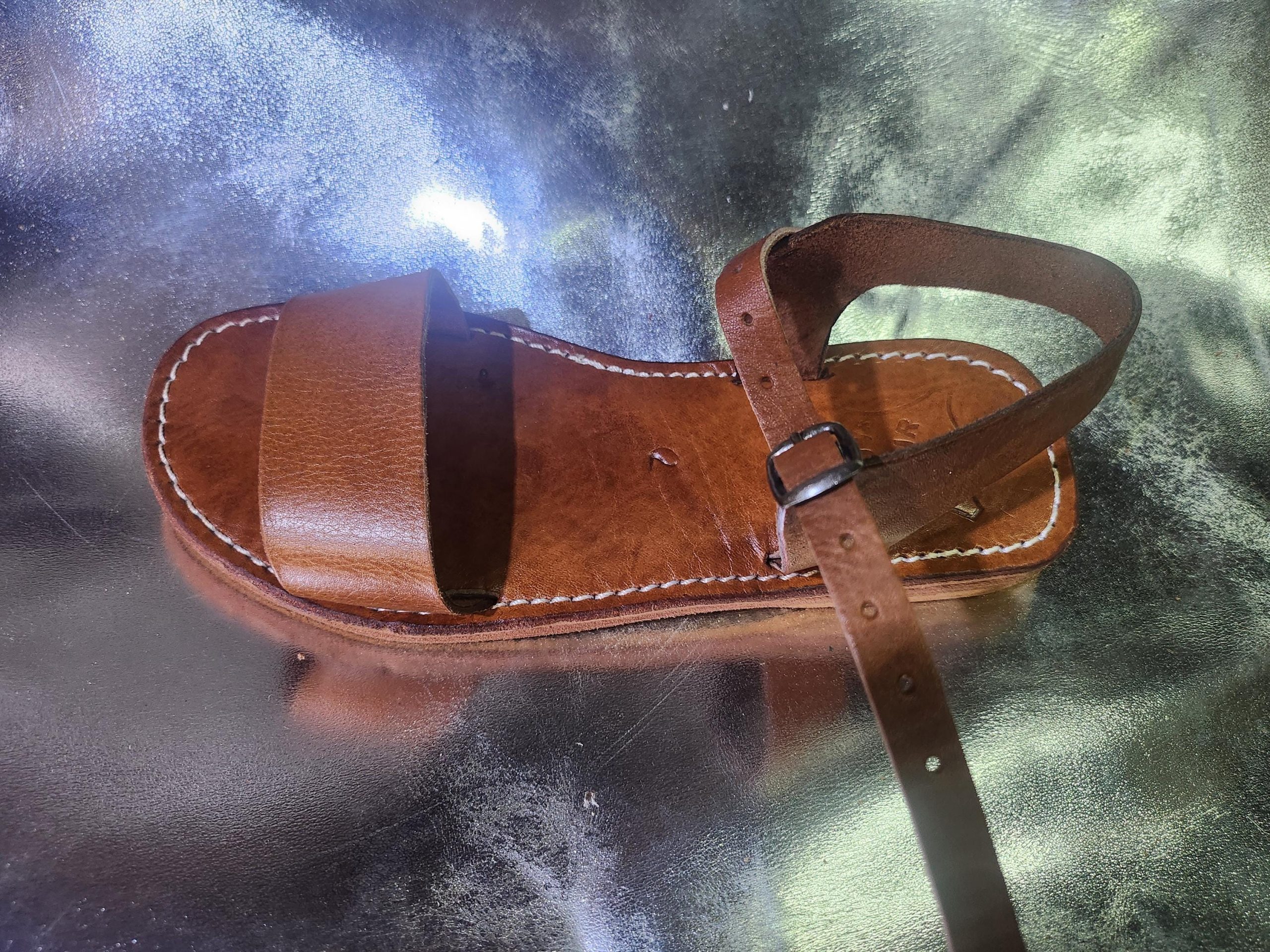 Handmade Moroccan Leather Sandals For Women – Fall Brown Leather Shoes Gift