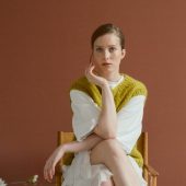 Hand-knitted Green Mohair Vest: Women's Cozy Knitwear